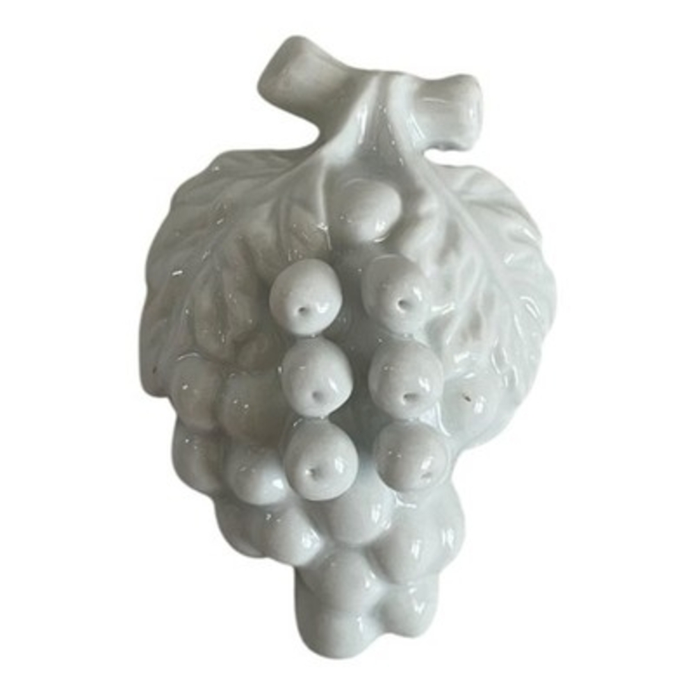 Basic Porcelana White Grape Name Card Holder Place Card Set of 12 NIB